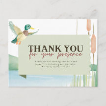 Mallardand Baby Shower Tacksamhets Postkort