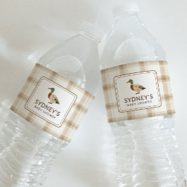 Mallardand Baby Shower Vattenetikett Vattenflaskor Etikett