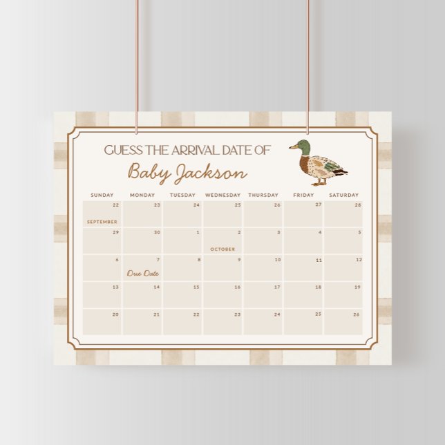 Mallardandunge Förlossningsdatum Kalender Spel Sky Poster (Skapare uppladdad)