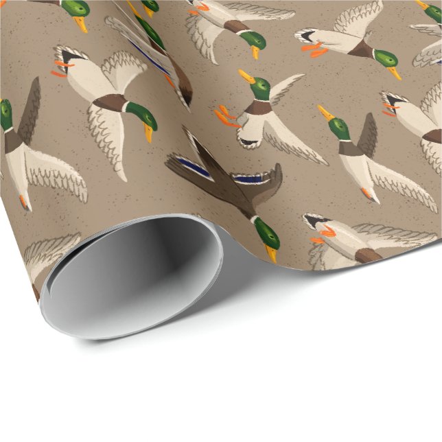 Mallards Gift Wrap Kraft Presentpapper (Rullad Hörn)