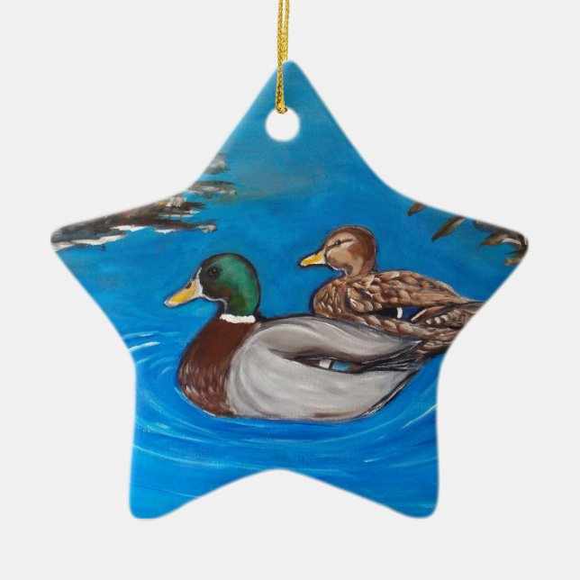 Mallards.png Julgransprydnad Keramik (Framsidan)