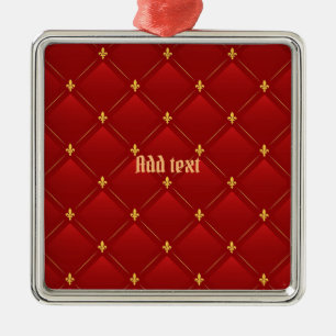 MALLAT art nouveau röd och guld Julgransprydnad Metall