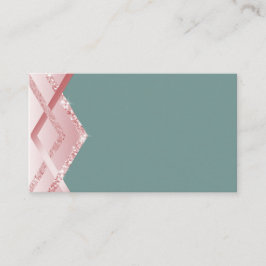 MALLATE Rosegold Glitter Foil-utseende Visitkort