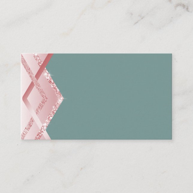 MALLATE Rosegold Glitter Foil-utseende Visitkort (Framsida)
