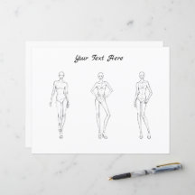 Malldesigners för honkön Mode Figur Croquis