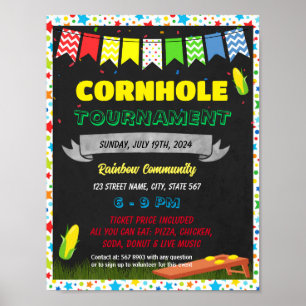 Mallen Cornhole Tournament Fundraiser Poster