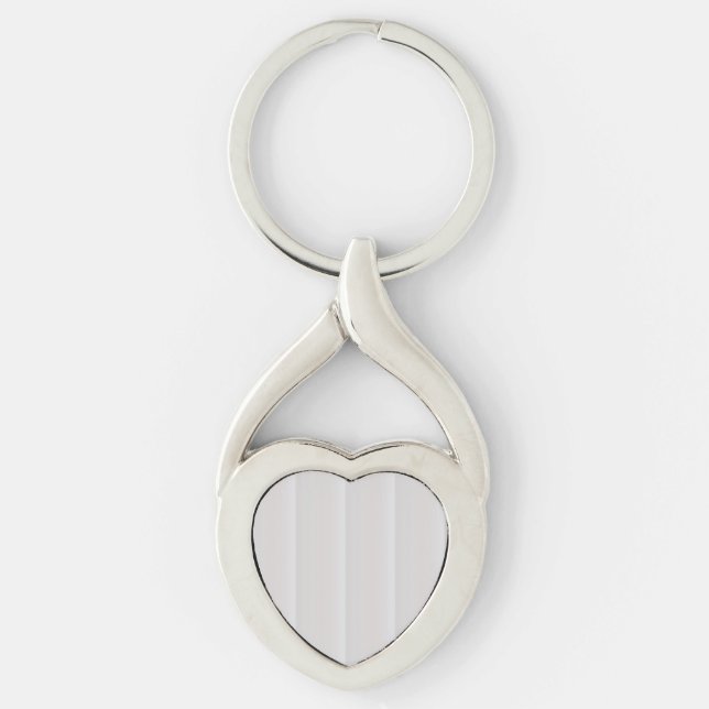 Mallen DIY KeyChain tillfogar FÄRGTEXT AVBILDAR Twisted Heart Silverfärgad Nyckelring (Framsidan)