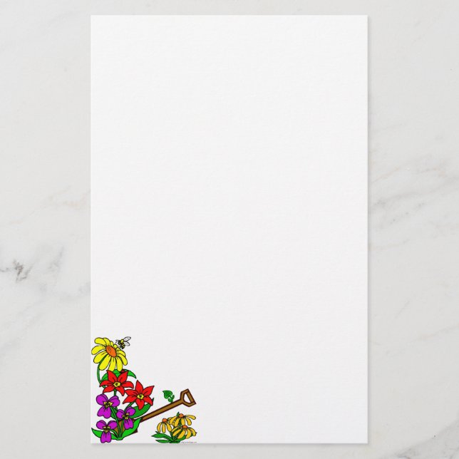 Mallen Flowers Anpassningsbar Stationery Brevpapper (Framsida)