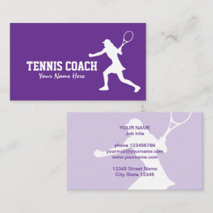 mallen för kvinnliga tennis Coach-visitkort Visitkort