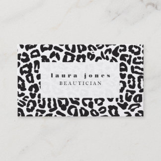 Mallen Leopard Print Mode Visitkort