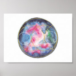 Mallen poster/Krystalrutnät för gudförbindelse Poster