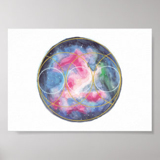 Mallen poster/Krystalrutnät för gudförbindelse Poster