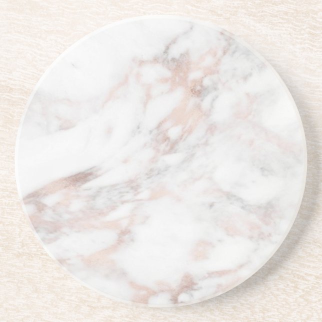 Mallen Trendig Elegant Marble Round Ro Guld Underlägg (Framsidan)