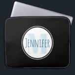 mallens avslappnad monogram stil laptop fodral<br><div class="desc">mallmonogram stil</div>