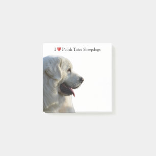 Mallestic Polish Tatra Sheepdog Sticky Notes Post-it Block