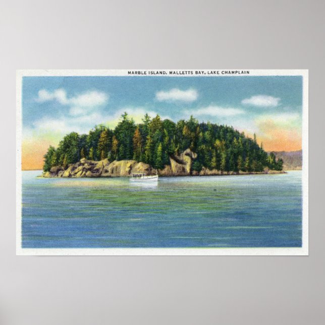 Malletts Bay View of Marble Island Poster (Framsidan)