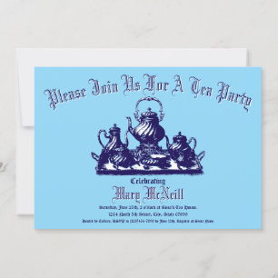 Mallinbjudan till Victorian Era Tea Party Inbjudningar