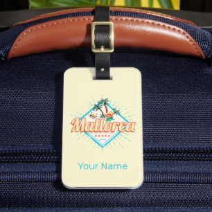 Mallorca Balearic Island Retro Parrot Vintage Bagagebricka