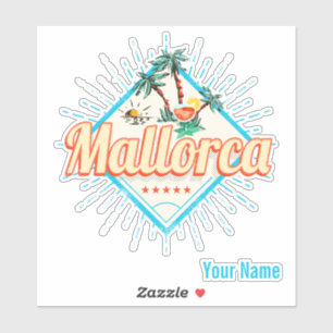 Mallorca Balearic Island Retro Parrot Vintage Klistermärken