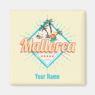 Mallorca Balearic Island Retro Parrot Vintage Magnet
