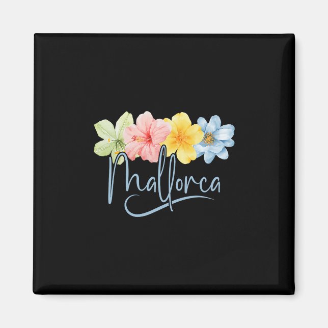 Mallorca Blommor Spanien Learic Öar Blommig Semest Magnet (Framsidan)