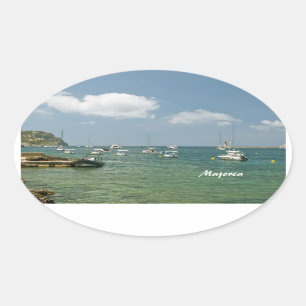 Mallorca-dekal Ovalt Klistermärke