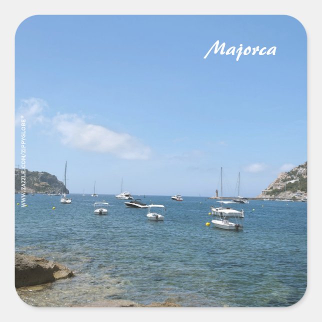 Mallorca Fyrkantigt Klistermärke (Framsida)