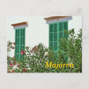 Mallorca Grönt Windows Vykort