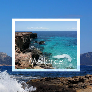 Mallorca-kusten, Balearerna, Spanien Vykort