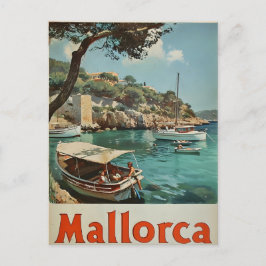 Mallorca Kustlig Lycka Vintage vykort