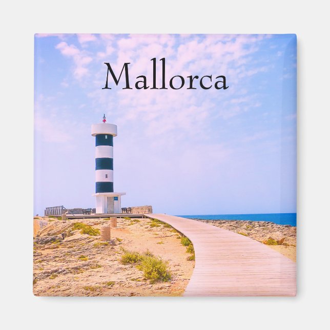 Mallorca Lighthouse i Colonia de Sant Jordi Photo Magnet (Framsidan)