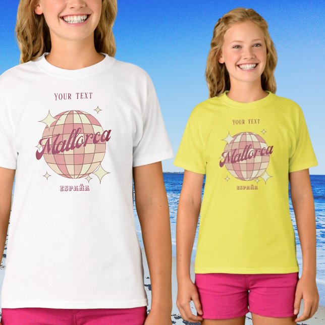 Mallorca Magaluf Spanien rosa flicka semester  T Shirt (Skapare uppladdad)