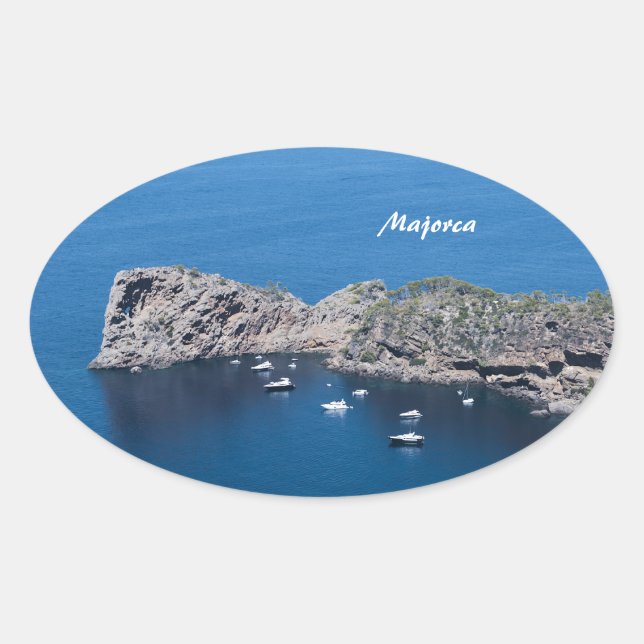 Mallorca Ovalt Klistermärke (Framsida)