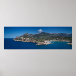 Mallorca - Panorama of Port de Soller Poster