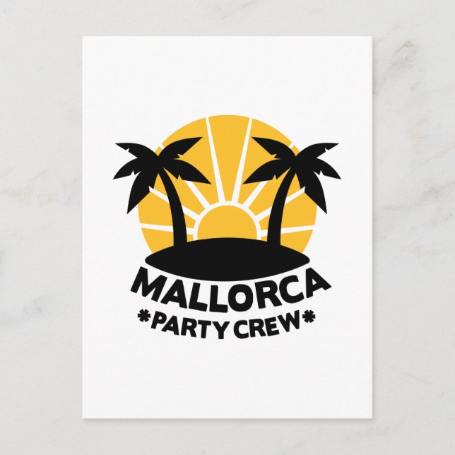 Mallorca Party Crew Vykort (Framsida)