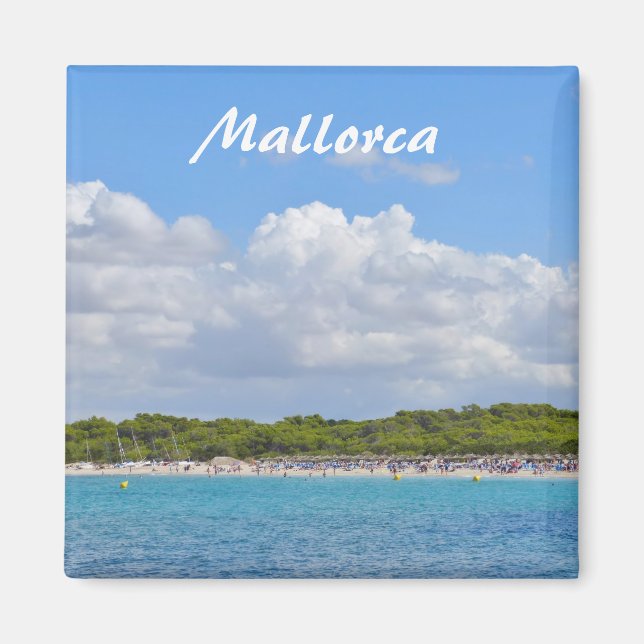 Mallorca Playa Es Trenc Travel Souvenir Magnet (Framsidan)