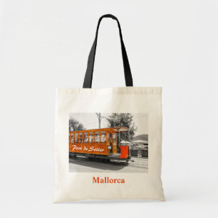 Mallorca Port de Soller Gammal spårvagnsouvenir Tygkasse