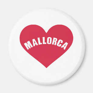 Mallorca röd hjärta magnet