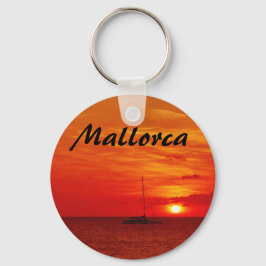 Mallorca Romantic Sunset at Sea Photo Souvenir Nyckelring