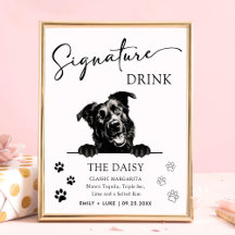 Mallorca Shepherd Hund Bröllop Namnteckning Drink-