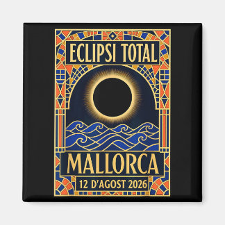 Mallorca Solförmörkelse 2026 - Katalansk modernist Magnet