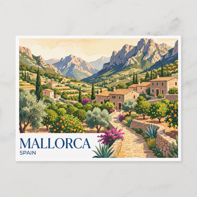 Mallorca Sóller Spanien Vykort (Framsida)