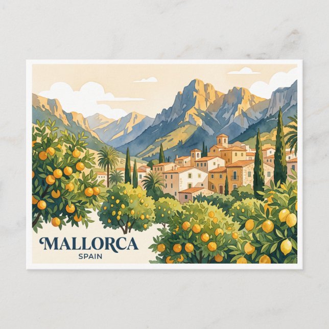 Mallorca Sóller Spanien Vykort (Framsida)