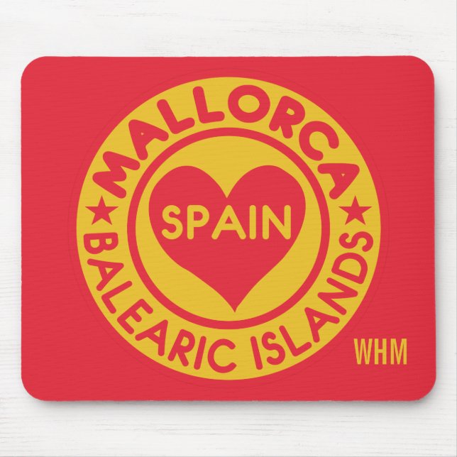 MALLORCA Spain anpassningsbar monogram mousepad Musmatta (Framsidan)