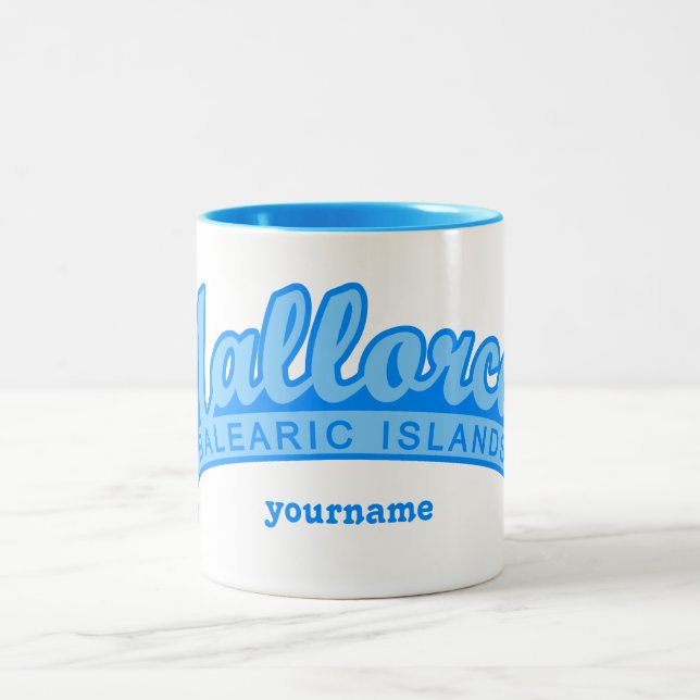 MALLORCA Spain anpassningsbar monogram mugg (Center)