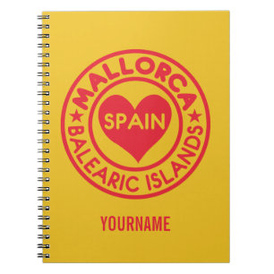 MALLORCA Spain anpassningsbar notebook Anteckningsbok Med Spiral