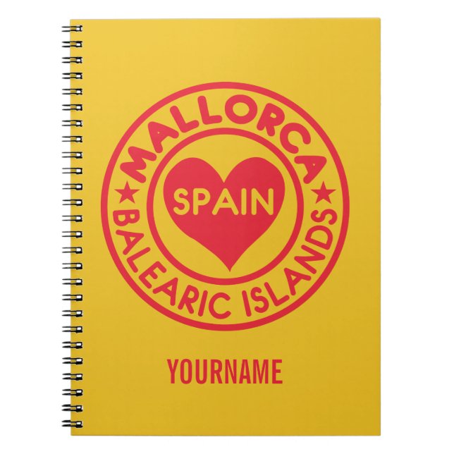MALLORCA Spain anpassningsbar notebook Anteckningsbok Med Spiral (Framsidan)