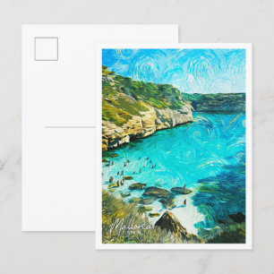 Mallorca Spain Bevackra Oil Paint Ligcape Vykort