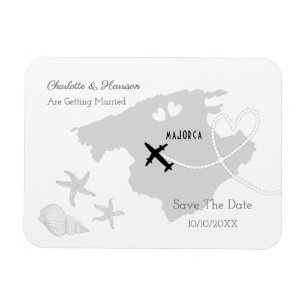 Mallorca Spain Bröllop destination Spara datumet Magnet