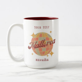 Mallorca Spain helgdag Retro souvenir Två-Tonad Mugg